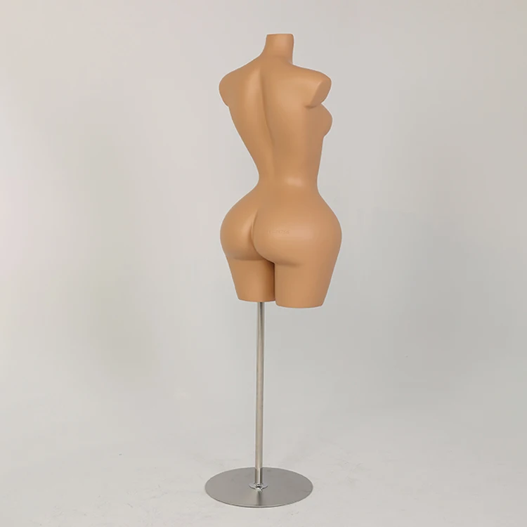 Fiberglass big hips thin waist female half body curvy bust mannequin female torso Brazilian Body Mannequin
