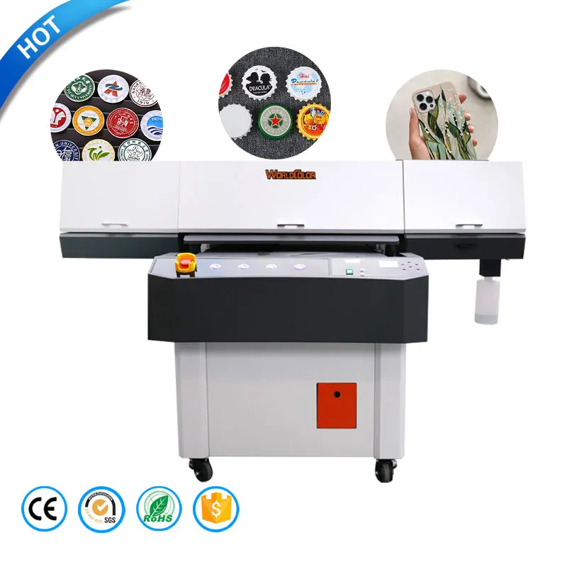 new technology uv printer 9060 flatbed 3 i3200 a1 uv printer with camera AI positioning automatic scan printing machine