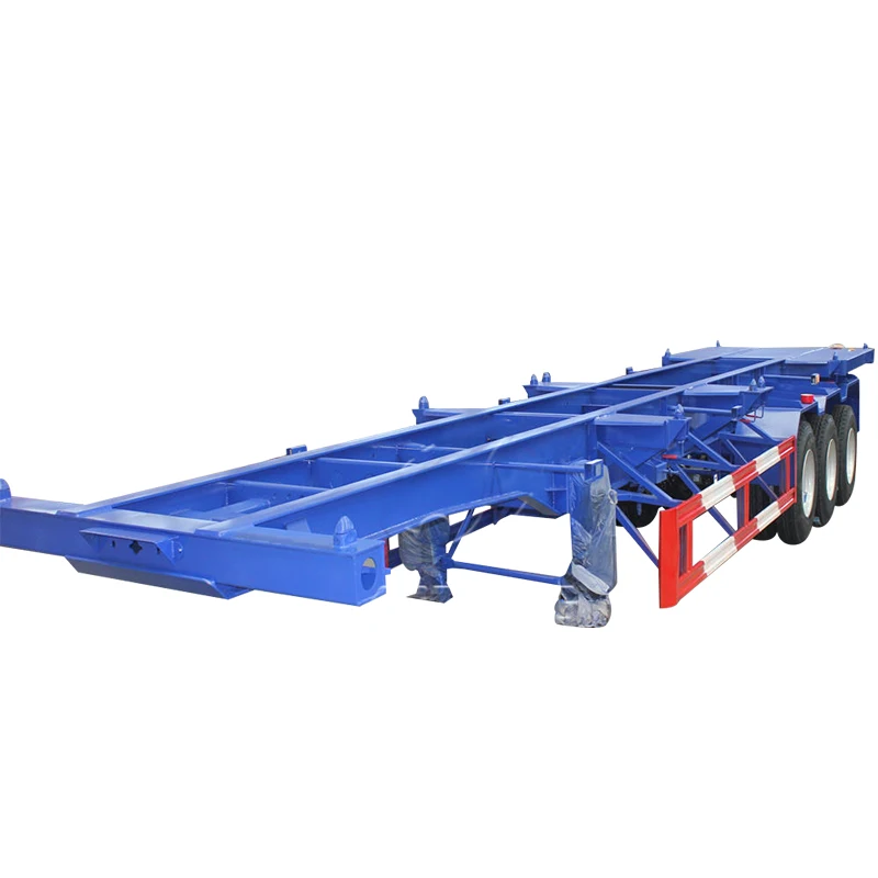 Low Price 3 Axles 20ft  40 Ft Container Chassis Trailer Skeleton Container Semi Trailer