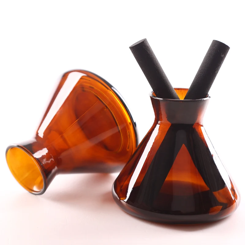 Creative Blue Black Amber 200ml Fragrance Aromatherapy Jar Scent Diffuser Container Empty Clear Glass Reed Diffuser Bottles