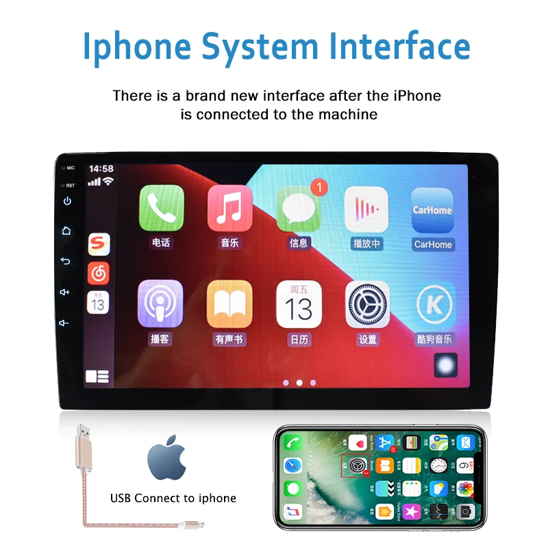 Leshida 2900-6680 зеркальная ссылка 2DIN сенсорный экран Ретро Автомагнитола п