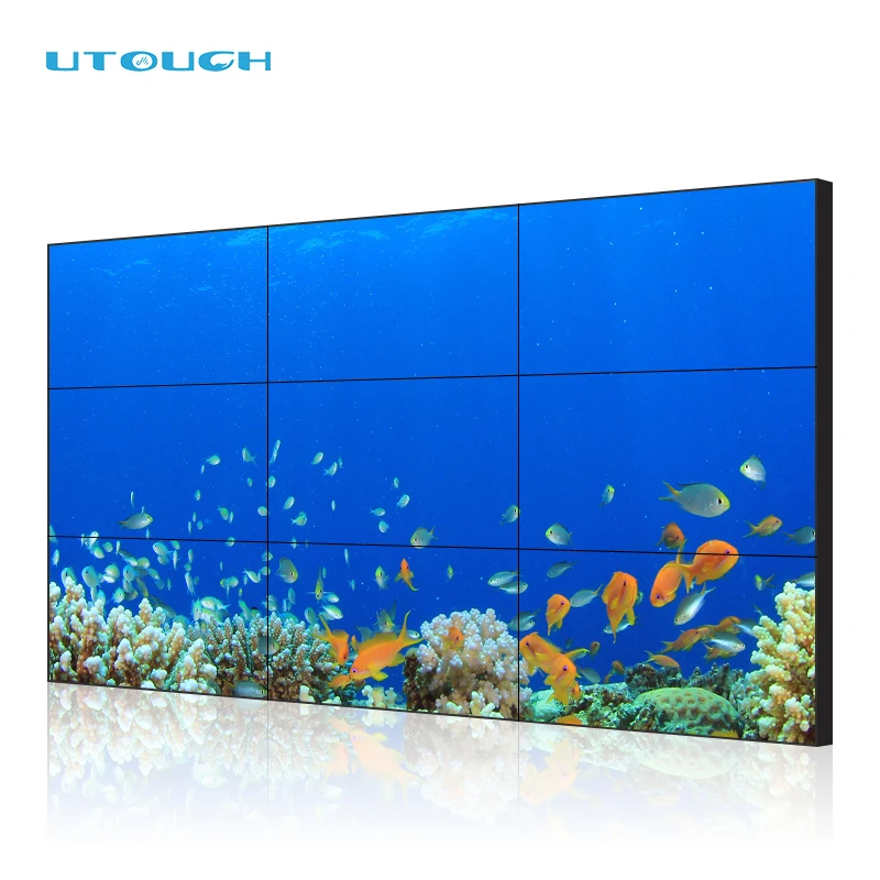 Multi panel tv wall 49 inch split screen display touch screen large sizes advertising lcd video wall