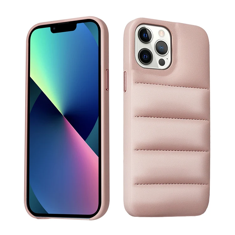 2022 New Arrival Street Fashion Edge Shockproof Slim Protective Cover Down Jacket Phone Case