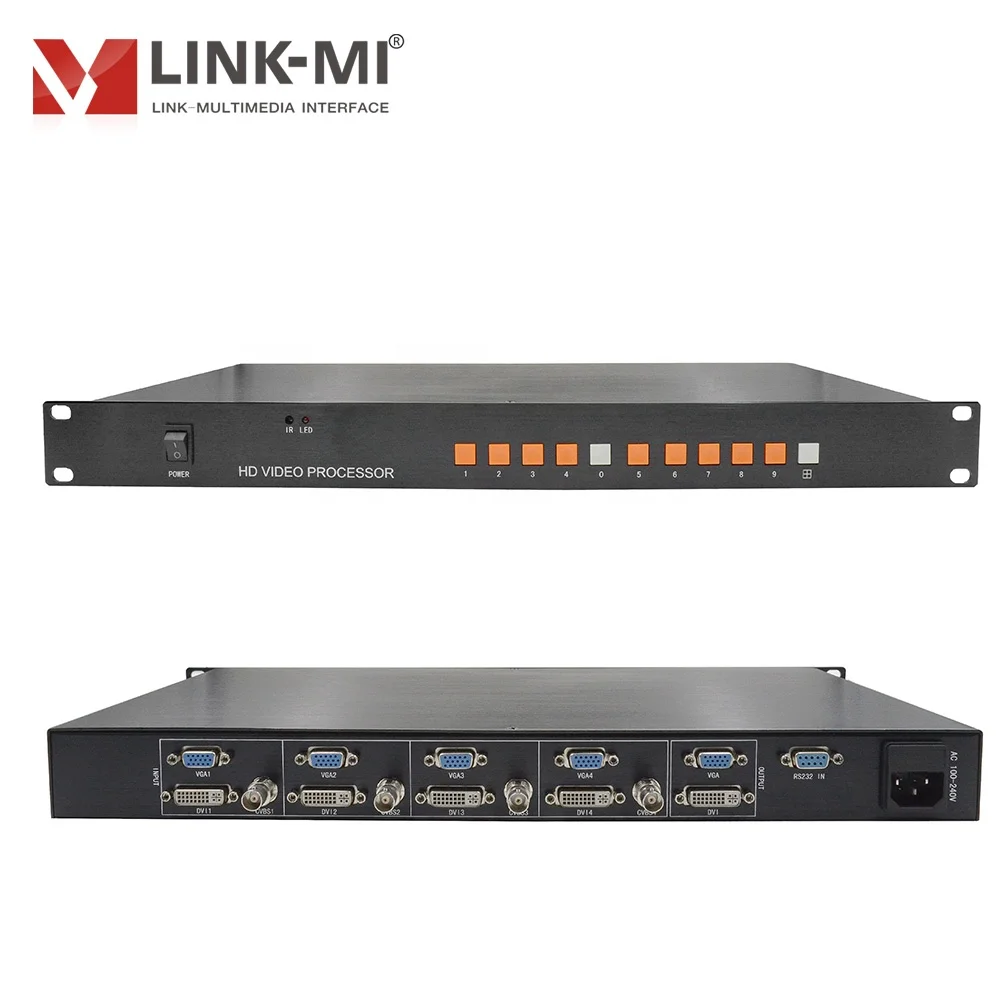 Цифровой и аналоговый DVI + CVBS VGA 4 порта HD видео синтезатор RS232/ИК-пульт дистанционного управления HDCP1/3 DVI1.0 отвечающих требованиям FHD multi-зритель NTSC