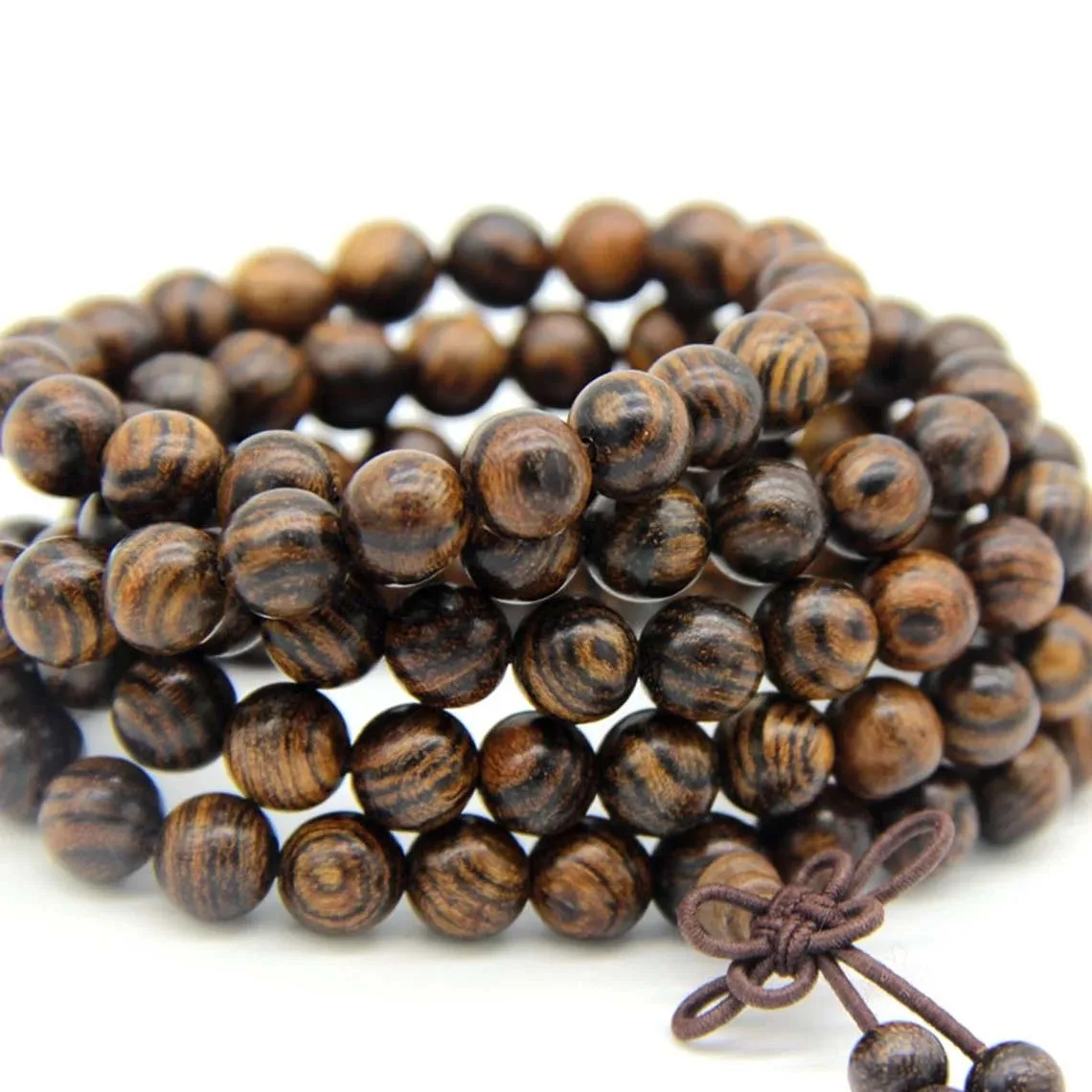 Natural Sandalwood Prayer Wood Beads Bracelet Tibetan Buddha Yoga Meditation Healing Wrap 108 Mala Beads Necklace Bracelet
