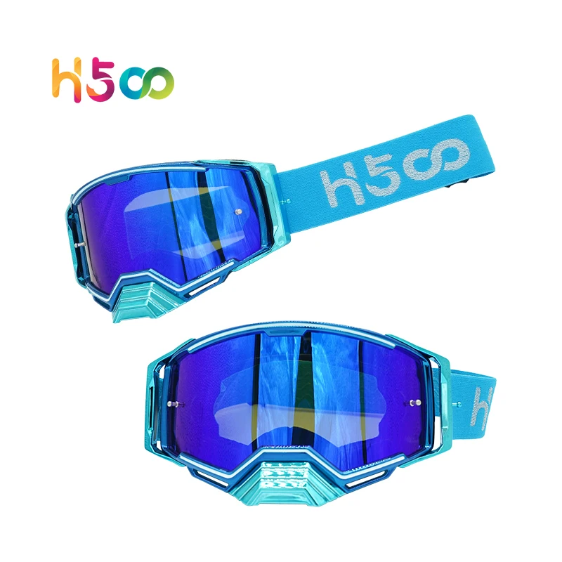 Fashion uv400 custom logo strap offroad riding dirt bike safe motorcycle glasses motorbike eyewear masque motocross goggles gafa