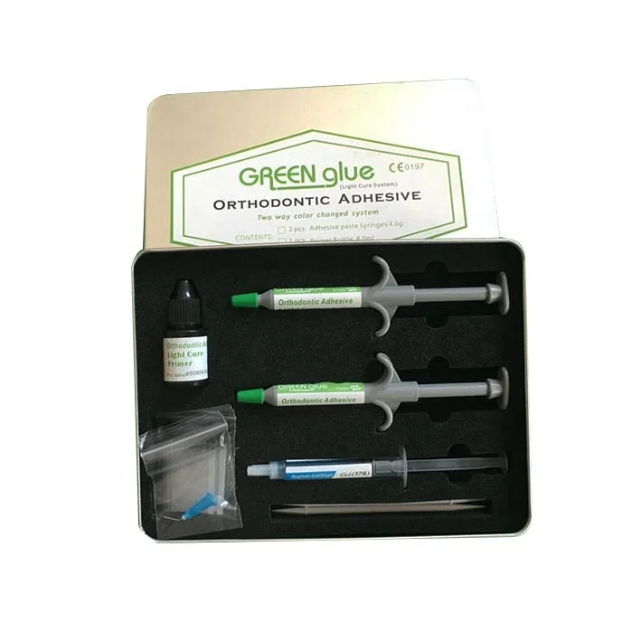 Denxy Dental Green glue Light cure Ortho Bonding Materials Green Glue Color Changing Orthodontic Adhesive for bracket