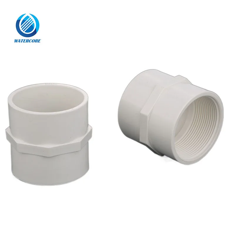 1/2 inch to 4 inch PVC Pipe Fitting Plastic Male Female Adapter for water supply ASTM Sch40 D2466 Standard