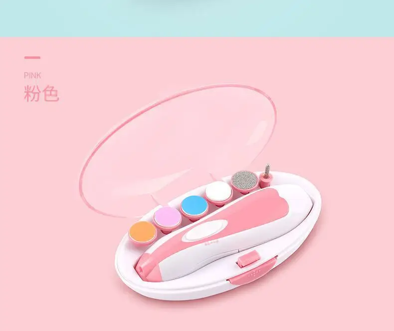 Wholesale Manicure New 6 in 1 LED Light Electric Baby Care Nail Clipper Safe Nail Cutter Baby Nail Trimmer