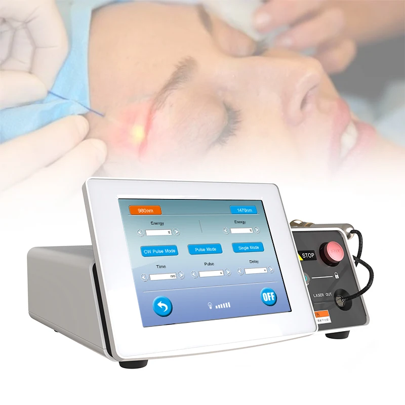 2024 Professional 300um 400um 600um skin tightening facial lifting 1470nm Laser Liposuction clinic use device