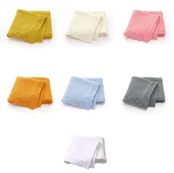 100% Cotton Soft Crochet Custom Knit Cotton Baby Blanket Baby Knit Blanket