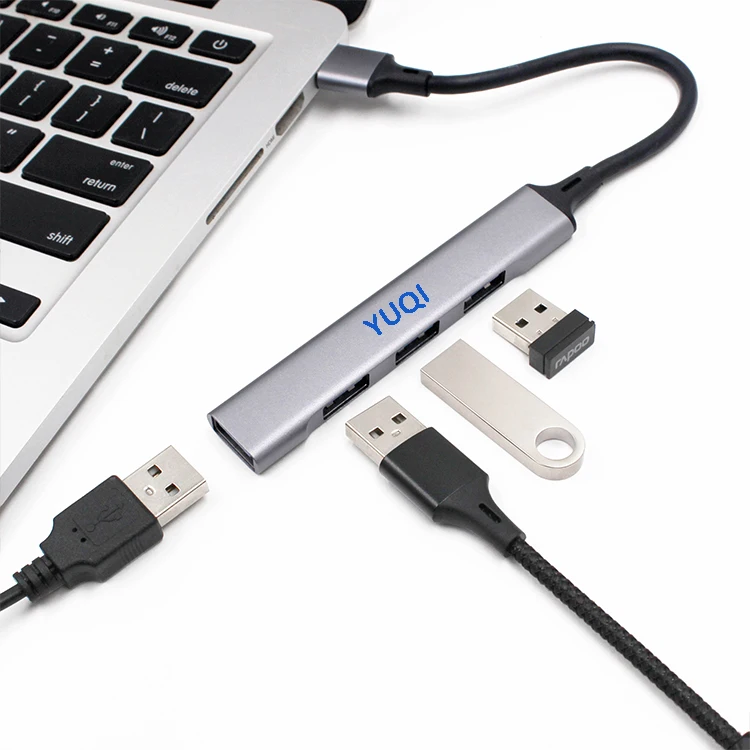 USB Adapter 4 in 1 3.0 New Desgin Type c 4 Ports USB Hub  Multi Function USB HUBS