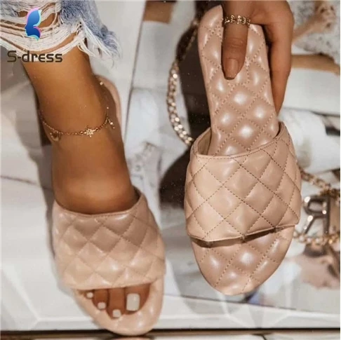 
INS Hot fashion design sandal summer slippers flat shoes wholesale slides women slippers for ladies 