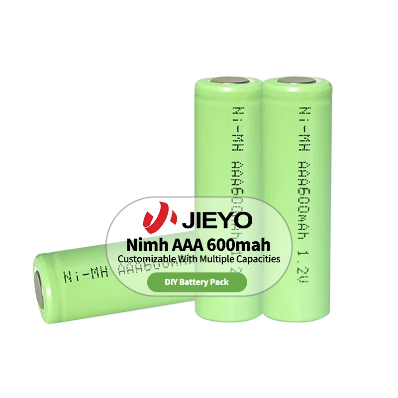 Jieyo AAA Размер 1 2 В 600 мАч NIMH на заказ никелевый металлический перезаряжаемый цилиндрический элемент батареи для никель-MH аккумуляторной