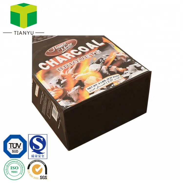 4lbs 11lbs Kraft Paper Charcoal Bag Manufacturer for Hardwood Lump Coal Briquet Shisha Packaging Bag