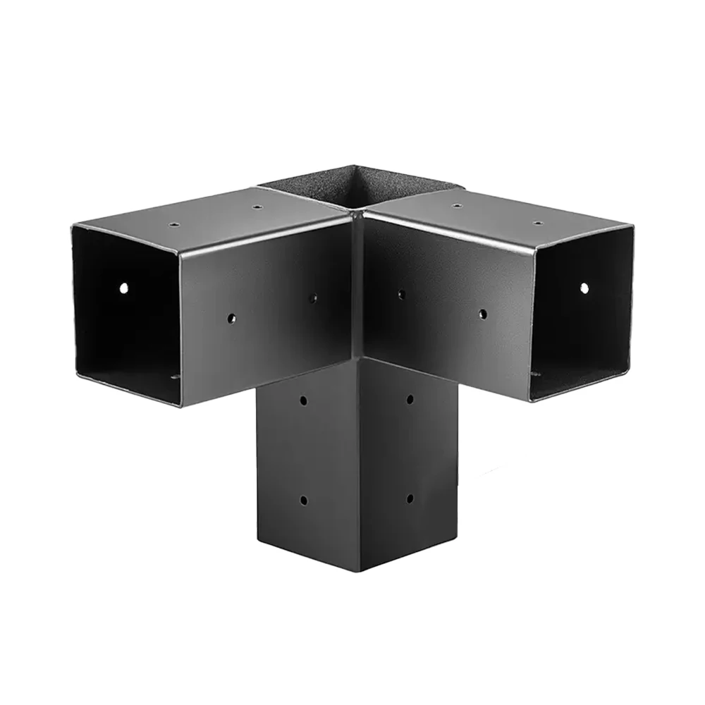 Custom Hot Sale Stainless Steel Black Metal Pergola Brackets 4x4 6x6 8x8 Kit Brackets Manufacturer