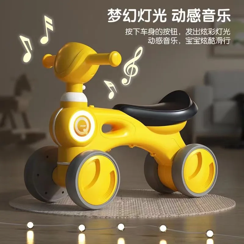 Best Selling Kids Factory Price Plastic Mini Foot Pushed Car for Kids Balance Bike Baby Walker Car With Music Light