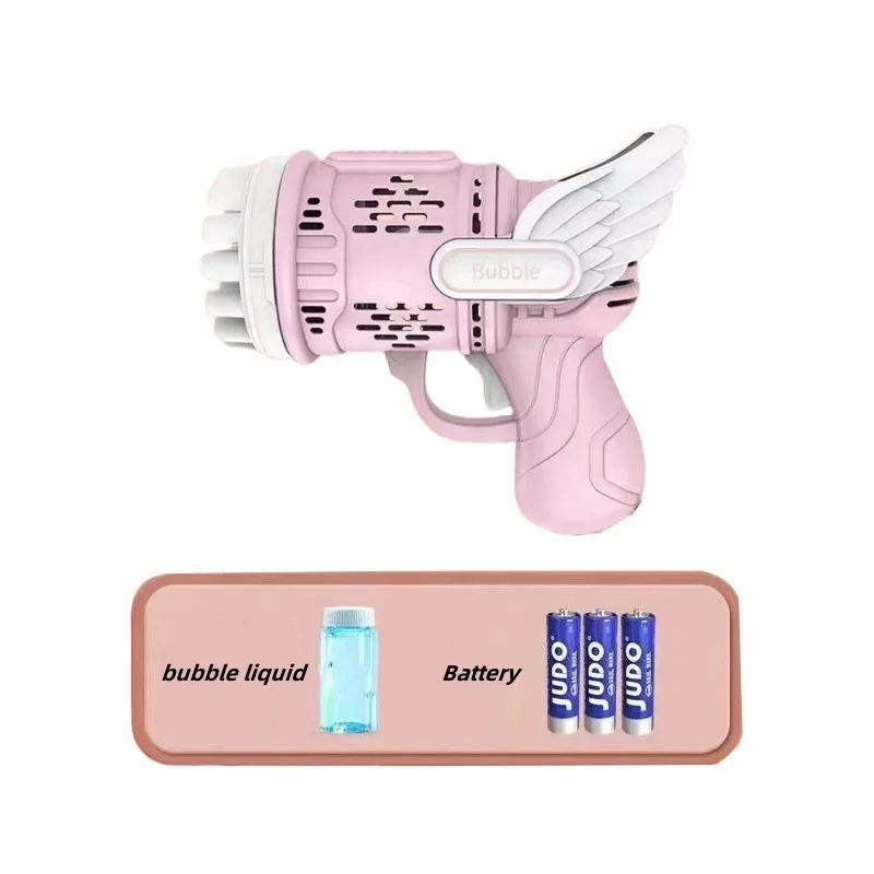 2022 Hot Selling Summer Outdoor toys Rocket Gatling Bubble gum Machine 23 Holes Super Multi-Bubble Automatic Bazooka Bubble Guns