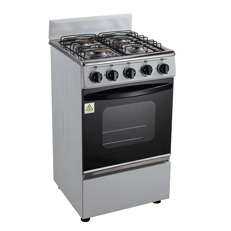 24 inch stainless steel body cast iron pan support auto ignition gas oven free standing gas stove