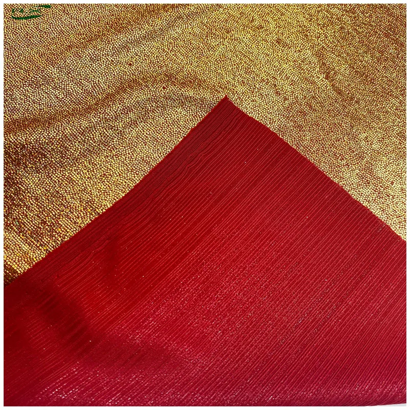 Custom wholesale high quality polyester metal Gilding liquid metallic plain shiny silky glittering satin fabric for dress