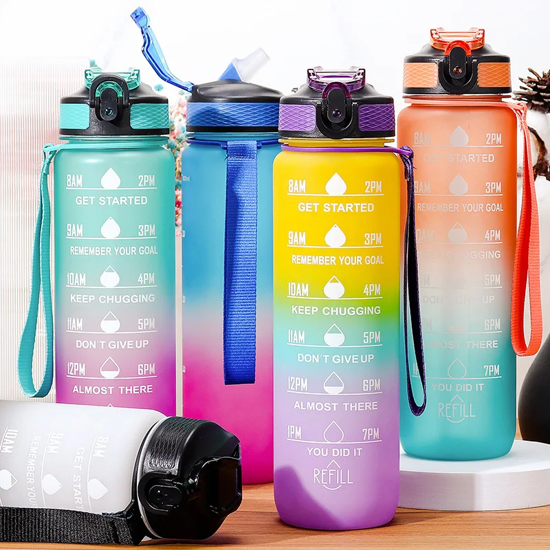 2022 Eco friendly football transparent bike leak proof 1L bpa free customized logo water bottle