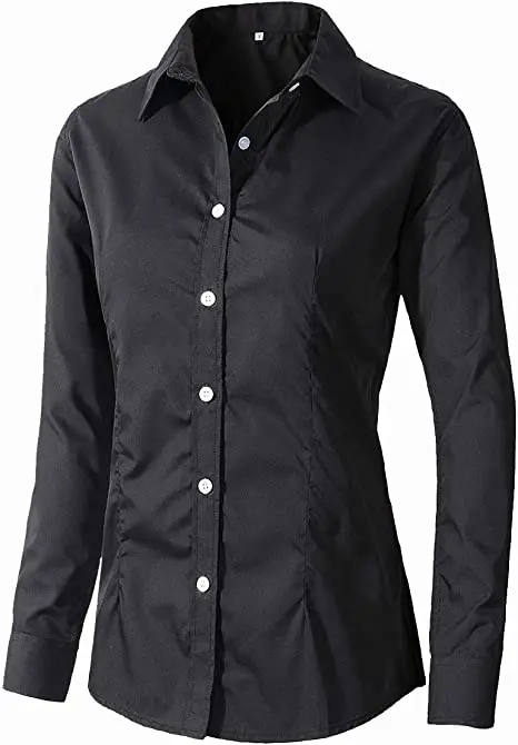 2023 Best sale pure color long sleeve shirts for women  top blouses modest blouses & shirts accept custom logo