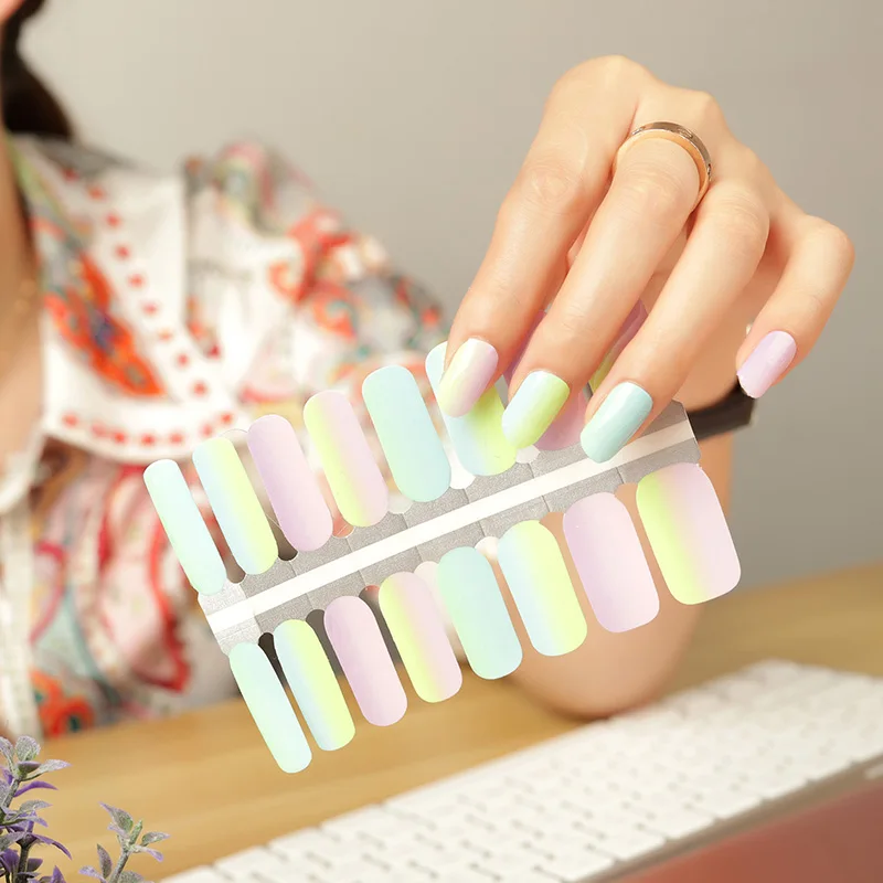Jellyfish in the ocean pattern real nail polish strips nail wraps nail stickers