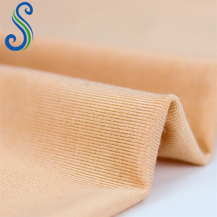 Anti Pill Recycled Bamboo Polyester Spandex Blended Jersey Fabric for Garment Short Sleeve
