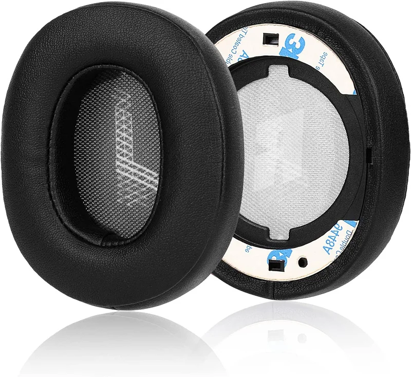 Wholesale Protein leather Memory Sponge Plastic ear pads Headphone Pads Earmuffs for E55