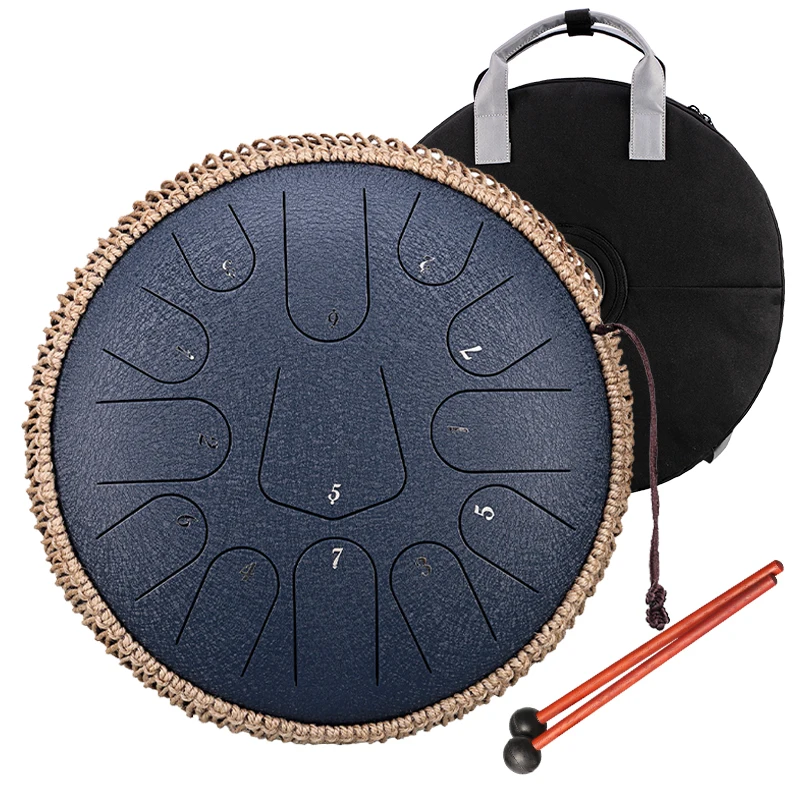 Hluru Steel Tongue Drum 13 Note 12-Inch Drumset Percussion Instrument Other Musical Instruments TS13