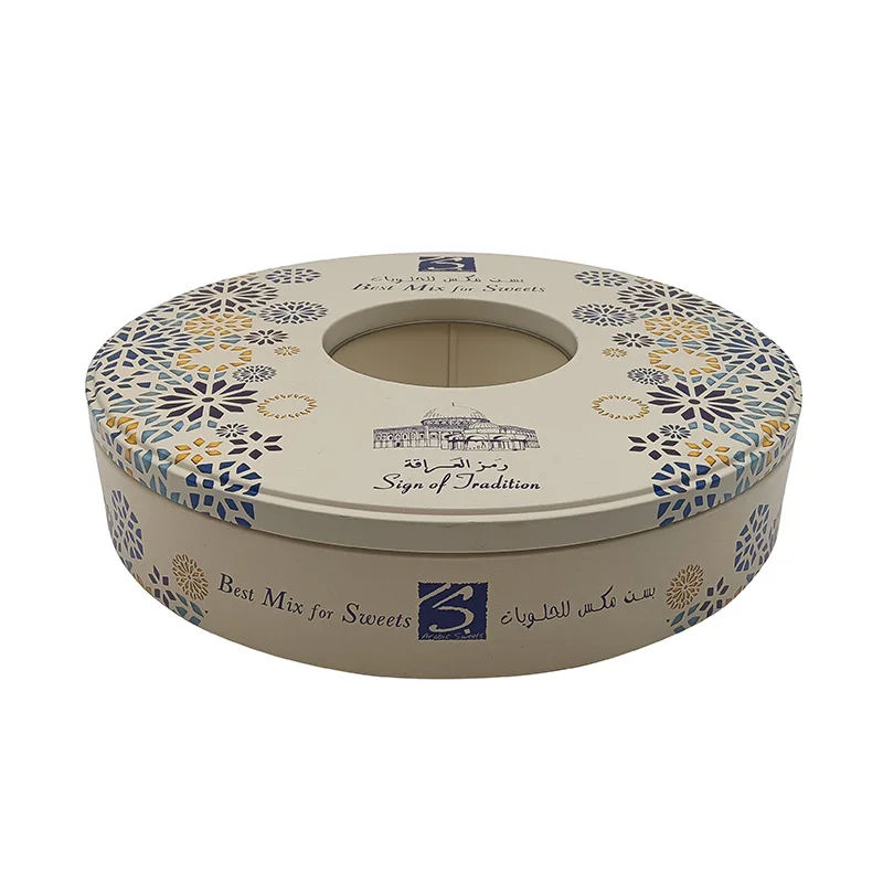 Manufacturer customized metal packaging tinplate can food high-grade biscuit ring iron box tin boxes for food