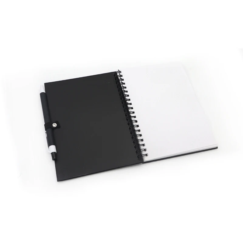 A5 Carton covered sublimation spiral notebook with 70 blank sheets and recycled paper ballpoint pen