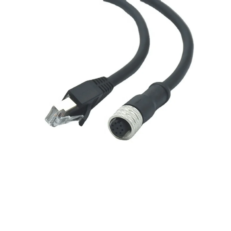 M12 разъем 8-ядерный RJ45 с украшением в виде кристаллов датчика кабелем длиной 1 метр авиа m12 для rj45