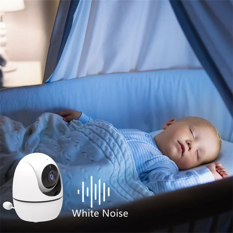 Newest OEM Night Vision Sound Activated Built-in Lullabies Two Way Audio Temperature Monitoring Video Baby Monitor with Camera