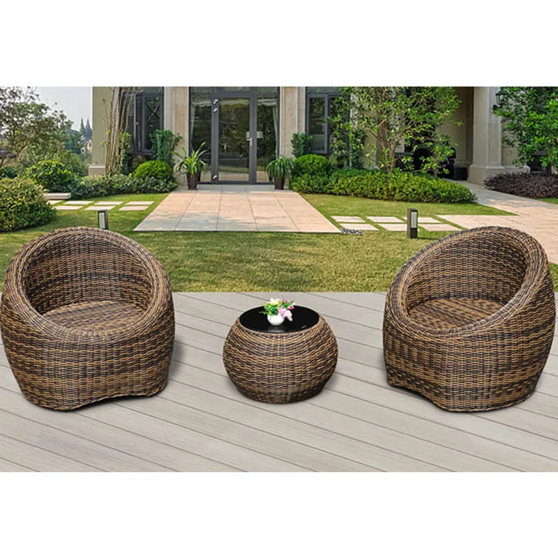 Modern Luxury All Weather Leisure Garden Set Patio Rattan Furniture Wicker Sofa Set