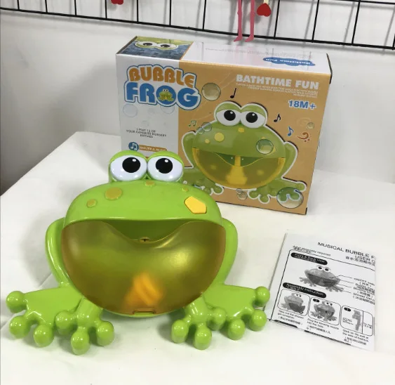 Cute Cartoon Animals Frog Crab Bubble Bath Toys Music Play Automatic Foam Soap Bubble Bath Brinquedos