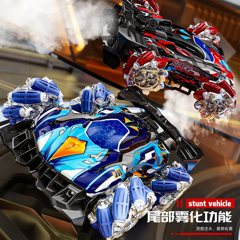 2.4G REMOTE CONTROL 360 Degrees Remote Control Car Toys With Spray,Car Toy,Rc Stunt Car with Lights & Music
