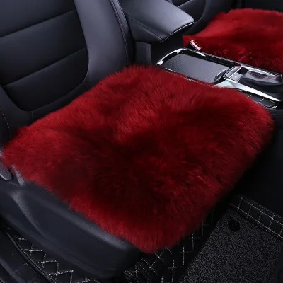 hot Factory wholesale car wool seat cushion 45*45 square  wool cushion four-level universal cushion