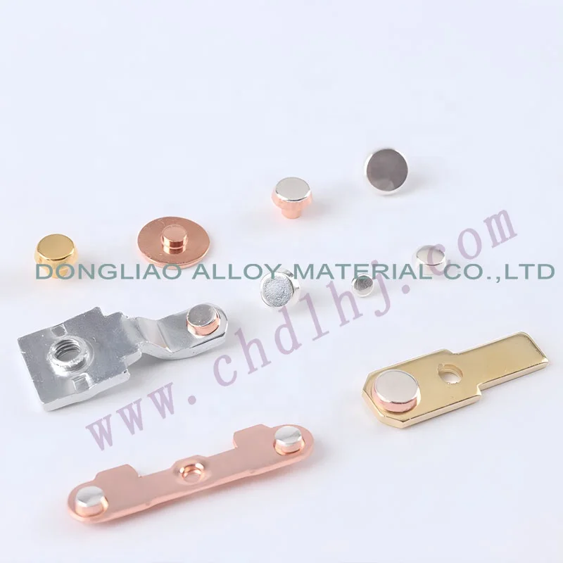 Customized  High Quality Manufacture Electrical Copper Silver Contacts for Switches/Relays