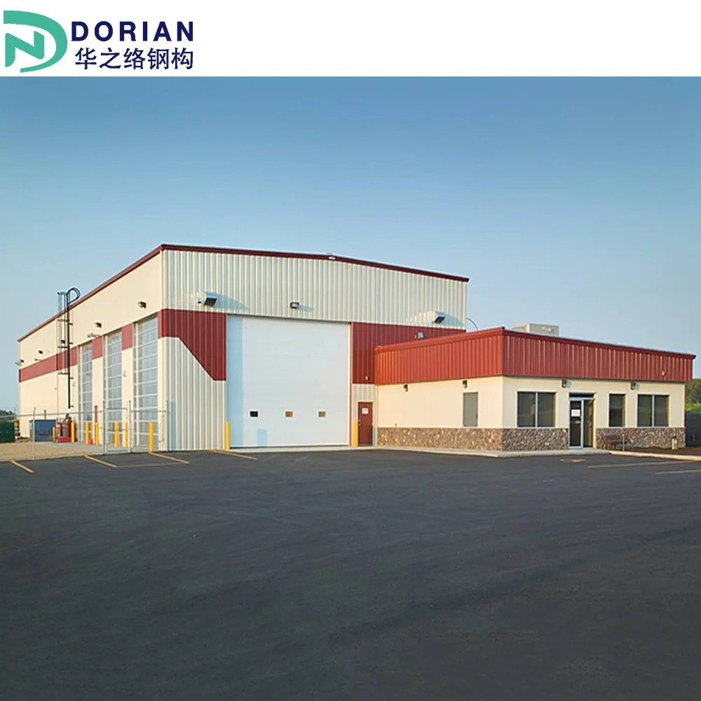 Prefab 2 story Steel Structure buildings roof truss structures Construction commercial building With Cad Drawing