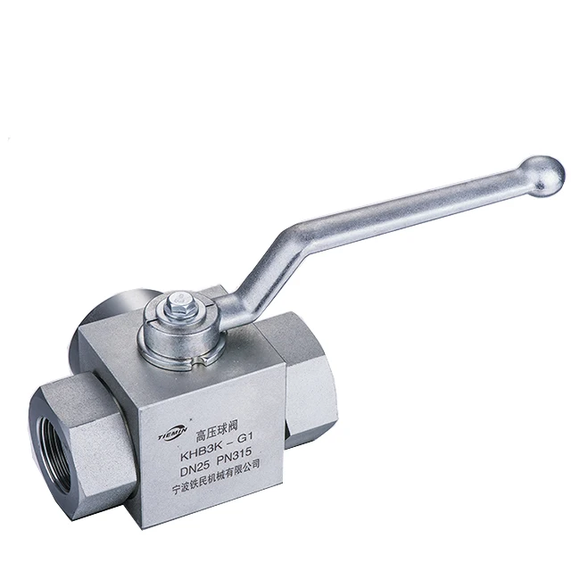 2021 Hot sales Tiemin Hydraulic Ball Valve KHB3K-G1/2 DN:10  PN:315 Carbon Steel White Zinc Plated