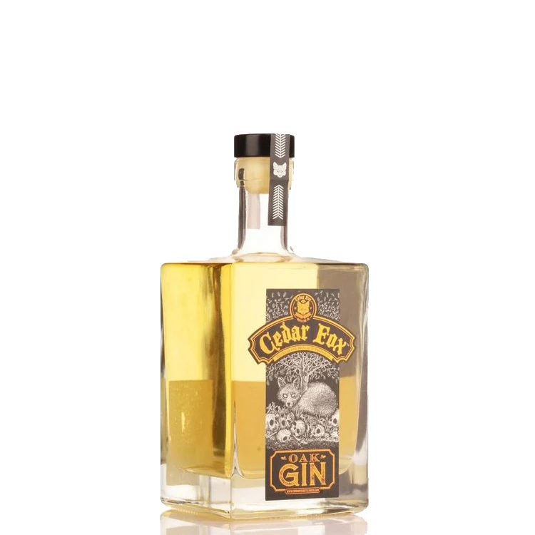 Custom design label 500ml 750ml 700ml square rum glass bottle with wood cork spirits glass bottle for vodka gin whiskey