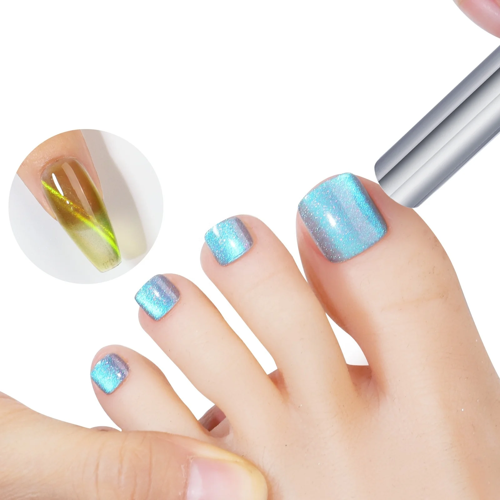 Free Logo 15cm Big Size Nail Cat Eye Gel Magnet Thickened Multifunctional Magnet Nail magnet