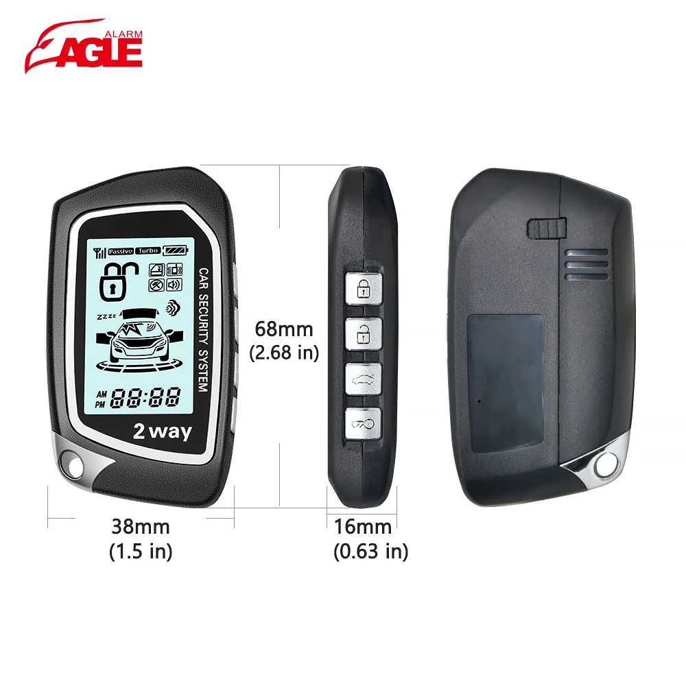 wholesale universal smart key lcd two way anti theft engine start stop remote control keyless entry car alarm system with remote