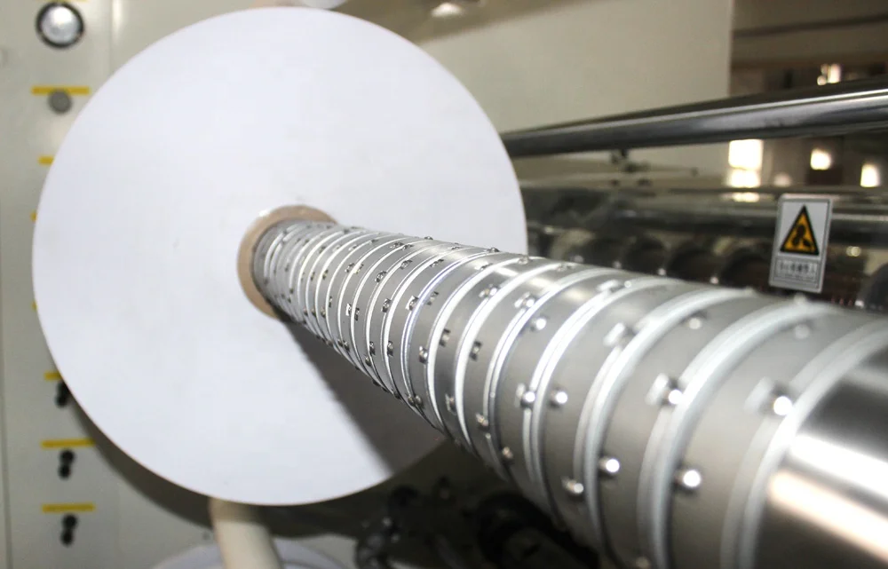 Automatic  Paper jumbo rolls slitting and rewinding machine