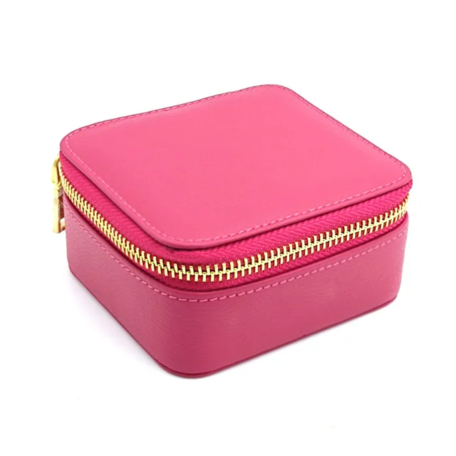 Professional Excellent Quality Travel Use Leather Jewelry Gift Box Packing with zipper box