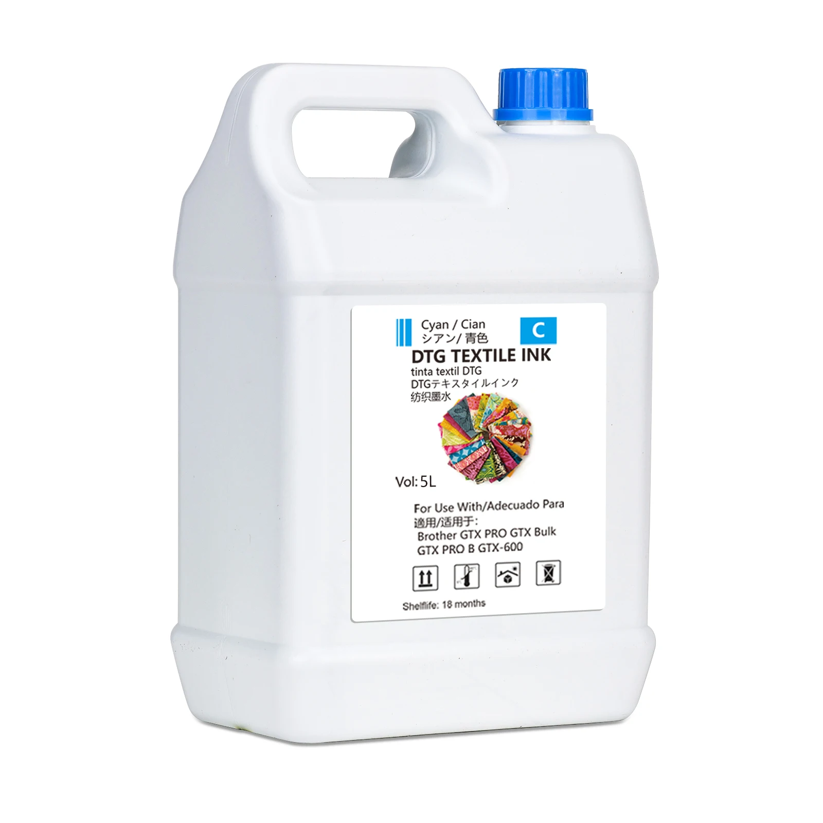 5L Barrel Bulk Refill DTG Ink GTX Paint Ink Chip For Brother GTX Pro DTG Printer Pro B GTX-600 GTX Printhead
