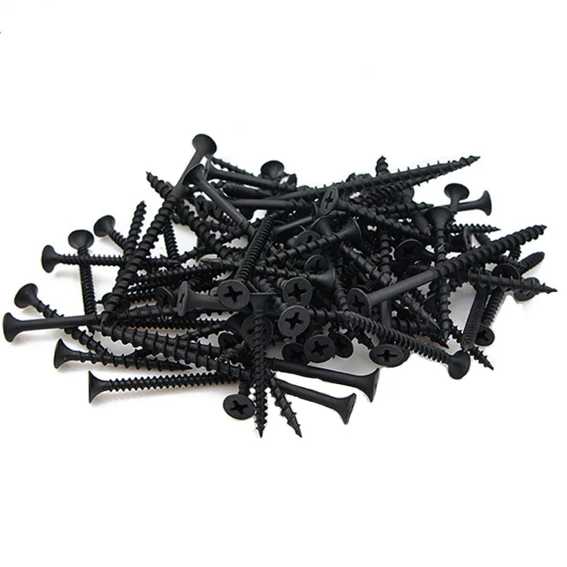 Hot dipped galvanized 3.5*25 drywall screw fine thread or coarse thread black phosphated drywall screws