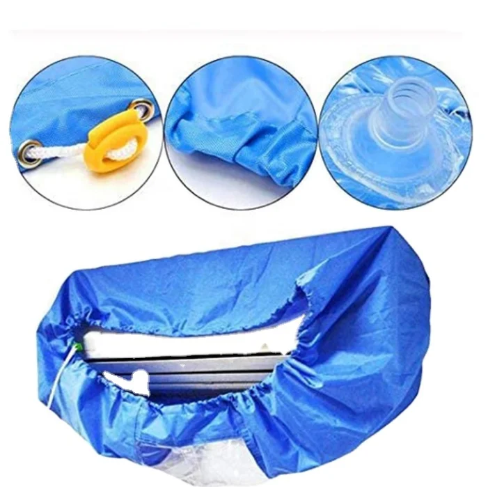Waterproof PVC Air Conditioner Service Bag for Manual Home AC Units Air Conditioner Cleaning Cover