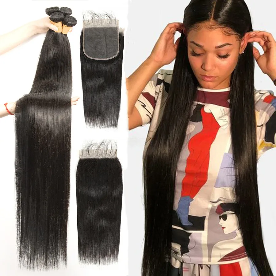 cheap virgin hair vendor brazilian hair bundles with closure grade 12a double drawn human hair weaves bundles and frontal set